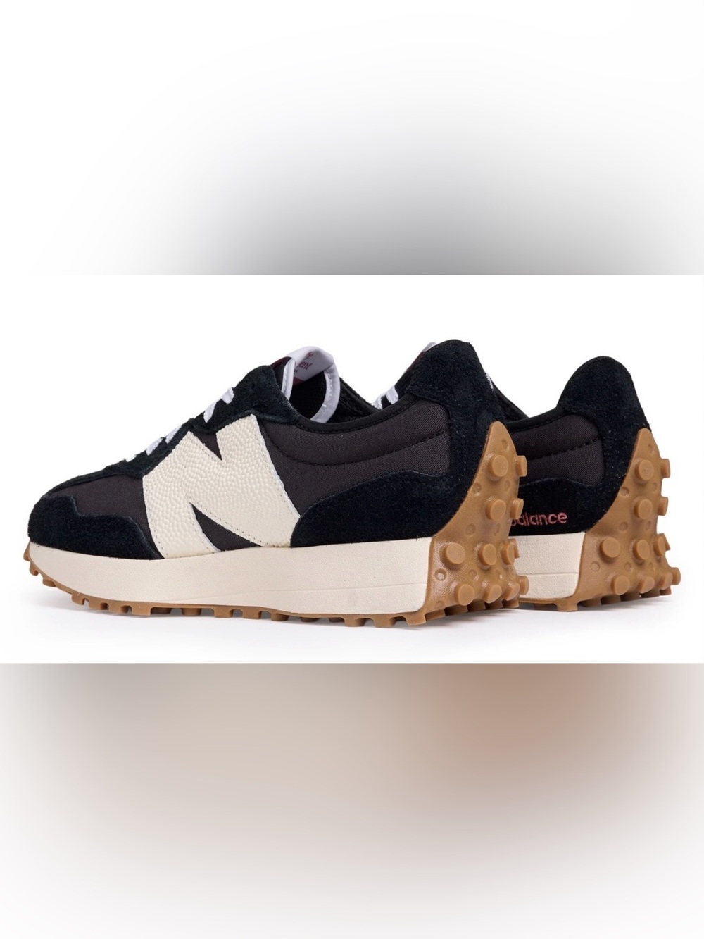 New Balance 327 - Black/White Sneakers Size 9.5 Women, 8 Men - Picture 2 of 11